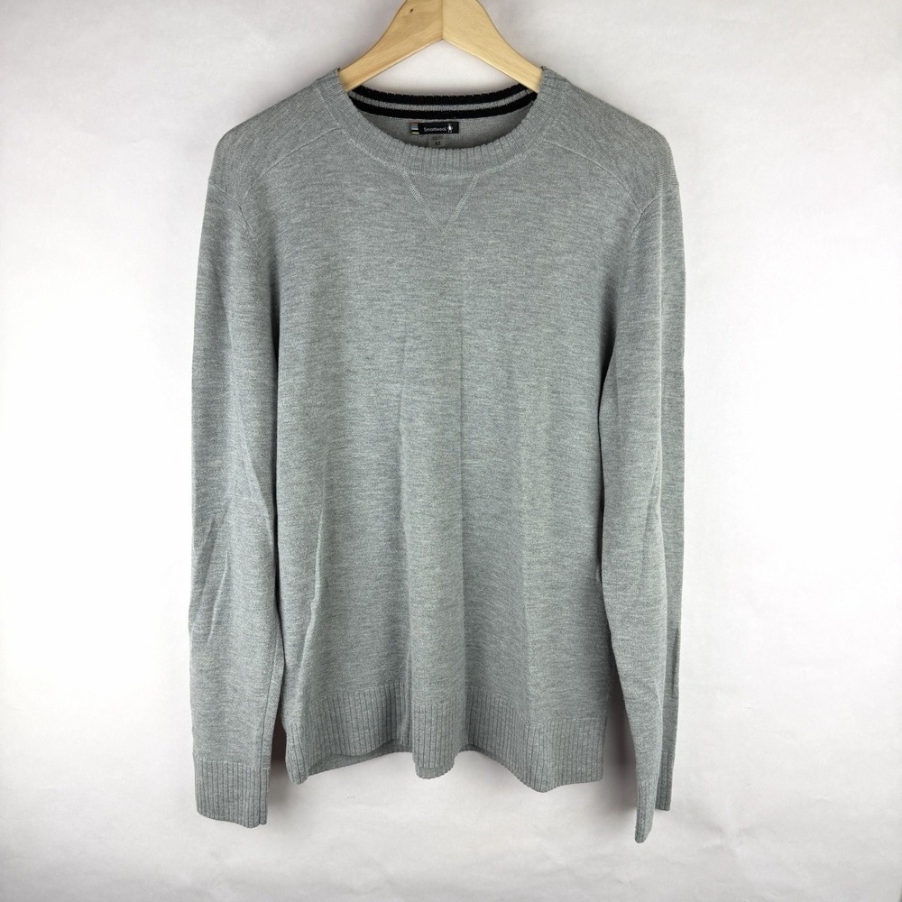 Smartwool Men's Sweater Medium Gray Lightweight Base Layer Gorpcore Crew Neck